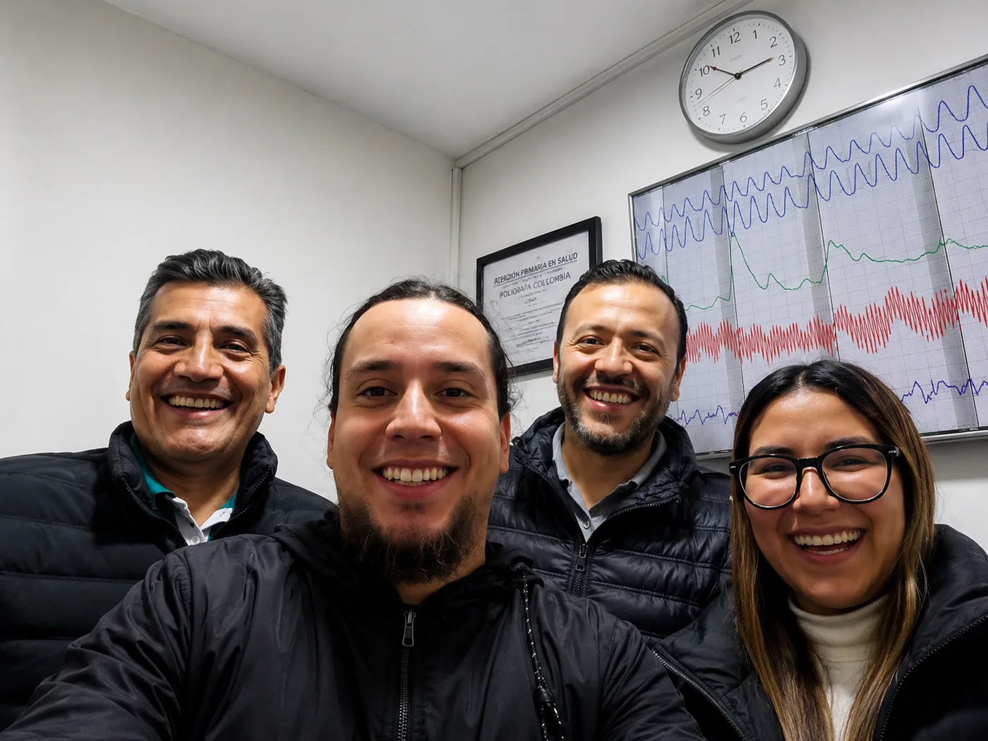 Equipo profesional de AIPOLIGRAFIA en oficina, Bogotá